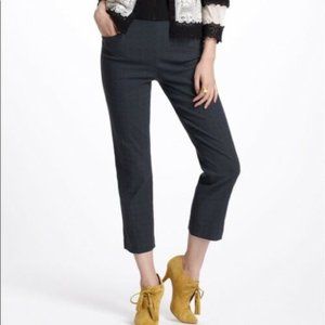 Anthropologie Nella Gray Cropped Trouser Sz 8